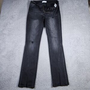 Flying Monkey Black Slit Hem Slim Bootcut Jeans Size 29